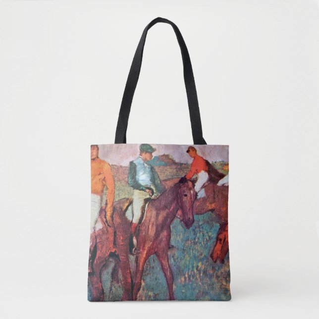 Jockey och häst, Edgar Degas Tygkasse (Framsida)