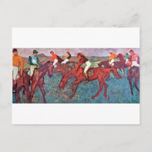 Jockey och häst, Edgar Degas Vykort