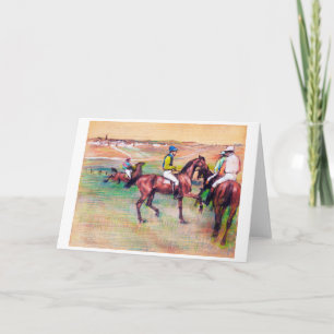 Jockey och Tävling Horse, Edgar Degas Kort