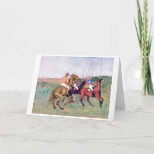 Jockey och Tävling Horse, Edgar Degas Kort