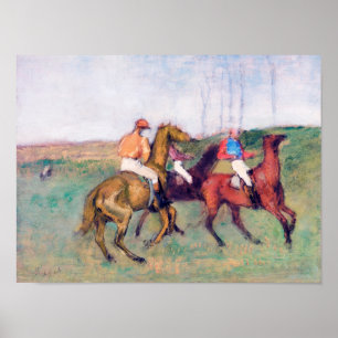 Jockey och Tävling Horse, Edgar Degas Poster