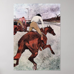 Jockey och Tävling Horse, Lautrec Poster
