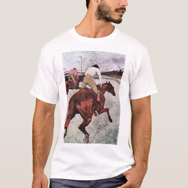 Jockey och Tävling Horse, Lautrec T Shirt (Framsida)