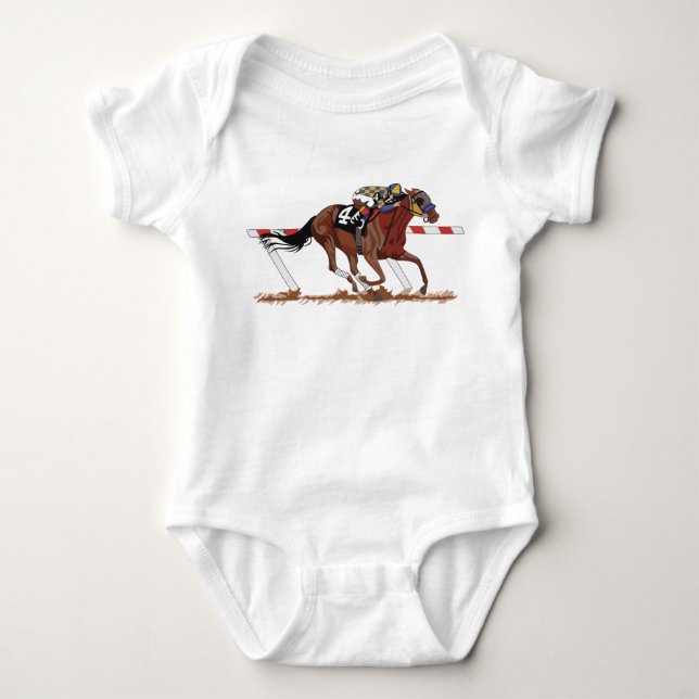 Jockey On Racehorse T Shirt (Framsida)
