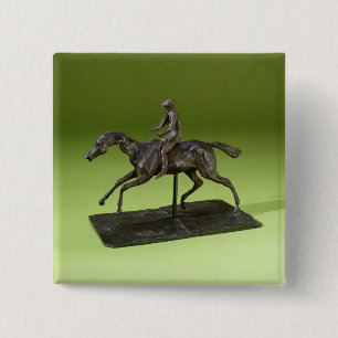 Jockey på en häst (brons), knapp