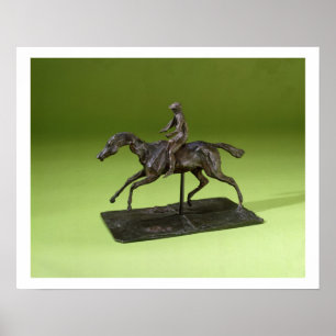 Jockey på en häst (brons), poster