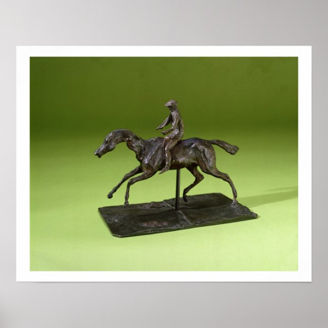 Jockey på en häst (bronze) poster (Framsidan)
