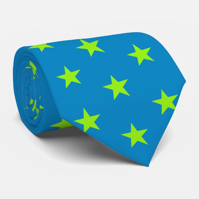 Jockey Silke Blue med Lime Green Stars Derby Slips (Rullad)