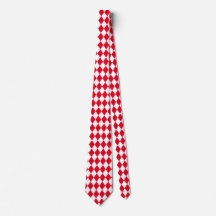 Jockey Silke Diamond Red and White Neck Tie