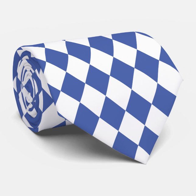 Jockey Silke Diamond Royal Blue and White Neck Tie Slips (Rullad)