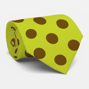 Jockey Silks Chartreuse Grön & Brunna Prickar Derb Slips