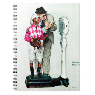 Jockey som in väger vid Norman Rockwell Anteckningsbok