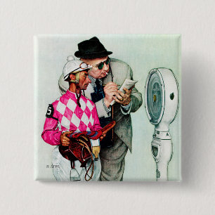Jockey som in väger vid Norman Rockwell Knapp