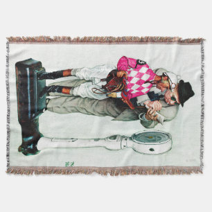Jockey som in väger vid Norman Rockwell Mysfilt