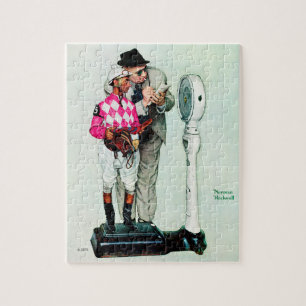 Jockey som in väger vid Norman Rockwell Pussel