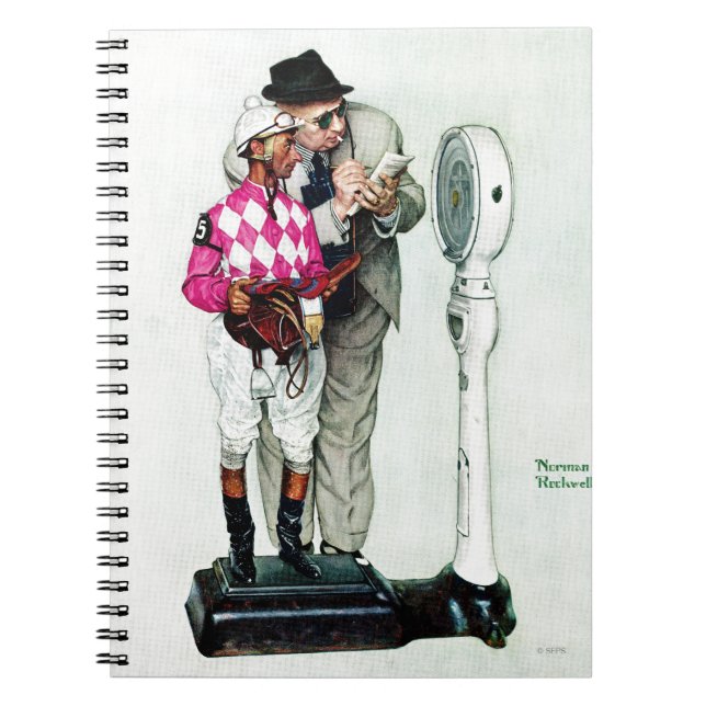 Jockey Weighing In by Norman Rockwell Anteckningsbok (Framsidan)