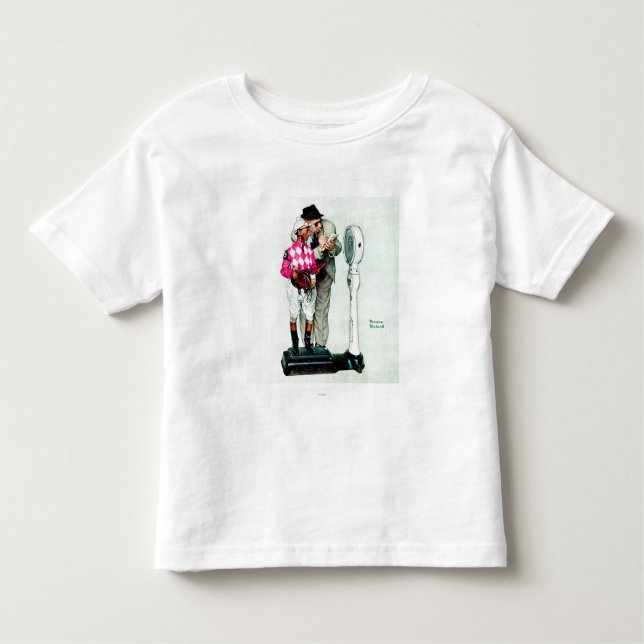 Jockey Weighing In by Norman Rockwell Tee Shirt (Framsida)