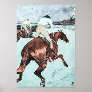 Jockeyn teckning av Henri de Toulouse-Lautrec Poster