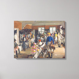 Jockeys doseringsrum vid Ascot Raceccourt Canvastryck