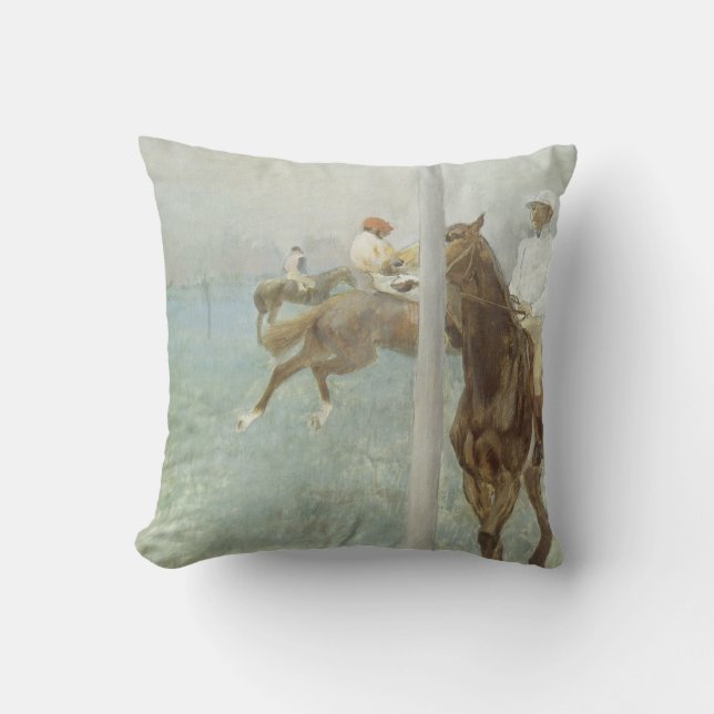 Jockeys Före Tävling av Edgar Degas Kudde (Framsida)