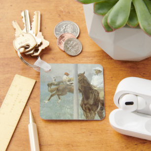 Jockeys Före Tävling av Edgar Degas Nyckelring