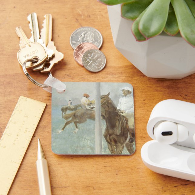 Jockeys Före Tävling av Edgar Degas Nyckelring (Skrivbord)