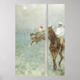 Jockeys Före Tävling av Edgar Degas Poster