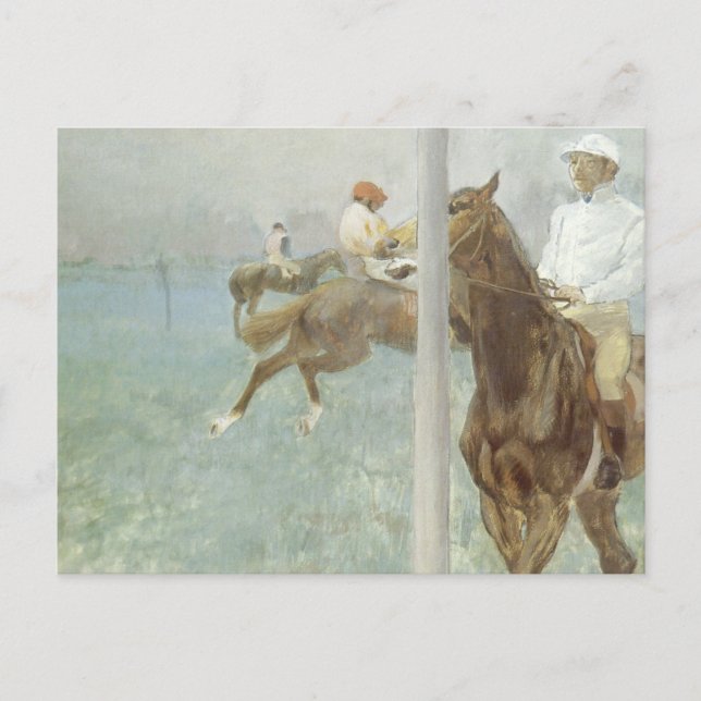 Jockeys Före Tävling av Edgar Degas Vykort (Framsida)