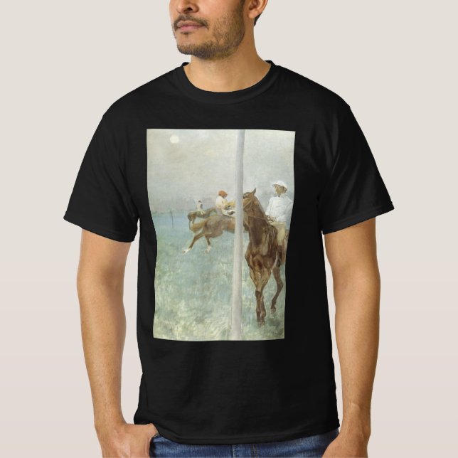 Jockeys före tävlingen av Edgar Degas Tröja (Framsida)