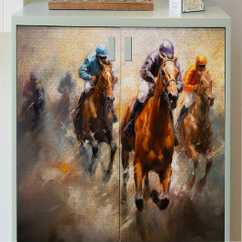 Jockeys in Horse Tävling Decoupage Tissue Paper