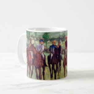 Jockeys och Tävling Horses, Edgar Degas Kaffemugg