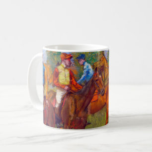 Jockeys och Tävling Horses, Edgar Degas Kaffemugg