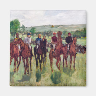 Jockeys och Tävling Horses, Edgar Degas Magnet