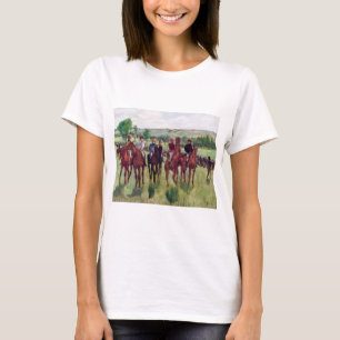Jockeys och Tävling Horses, Edgar Degas T Shirt