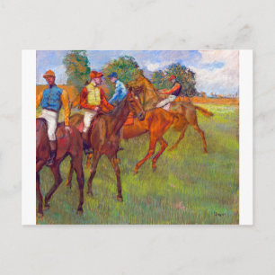 Jockeys och Tävling Horses, Edgar Degas Vykort