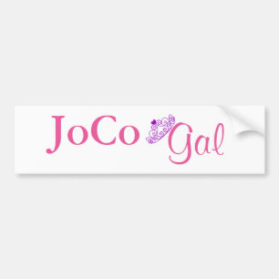 JoCo Gal på vit Bildekal