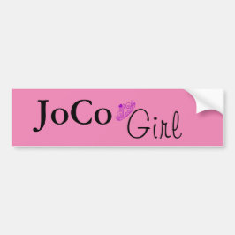 JoCo Girl på rosa Bildekal