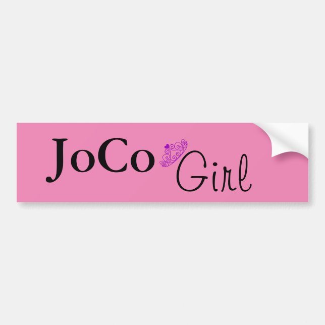 JoCo Girl på rosa Bildekal (Framsidan)
