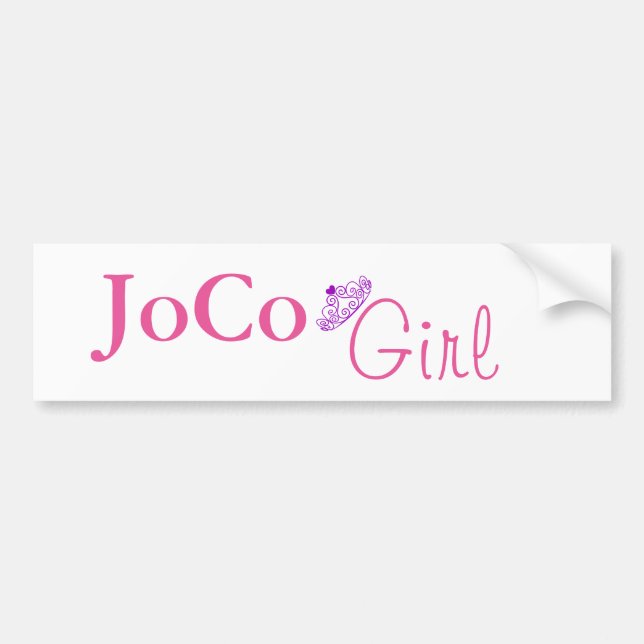 JoCo Girl på vit Bildekal (Framsidan)