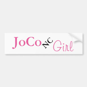 JoCo NC Girl på vit Bildekal