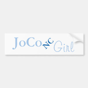 JoCo NC Girl på vit Bildekal
