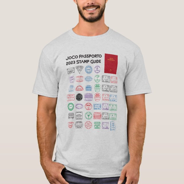 JoCo Passporto 2023 Frimärke Guide T-shirt (Framsida)