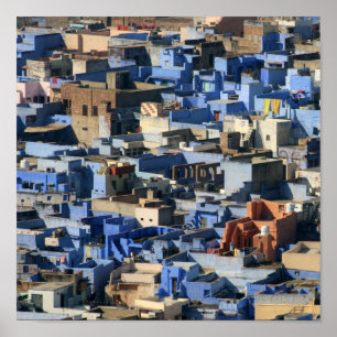 Jodhpur - blåttstadsaffisch poster