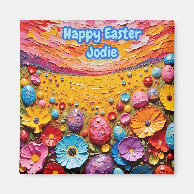 JODIE ~ Påskägg Blommor 3D ~  Magnet (Framsidan)