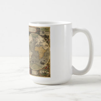 Jodocus Hondius 1595 karta av världen Kaffemugg