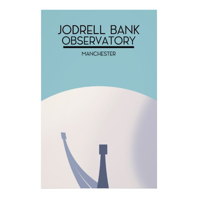 Jodrell Bank Observatory Space art. Fototryck (Framsidan)