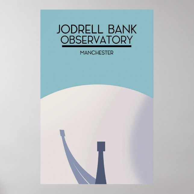 Jodrell Bank Observatory Space art. Poster (Framsidan)