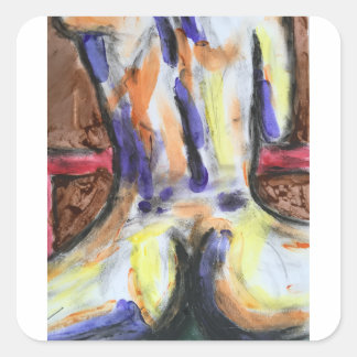 Jody Deux Fyrkantigt Klistermärke