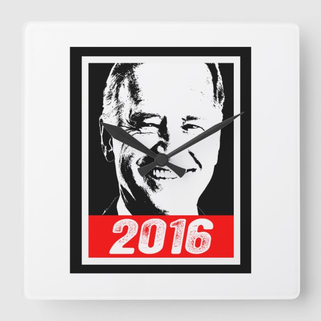 JOE BIDEN 2016.png Fyrkantig Klocka (Framsida)