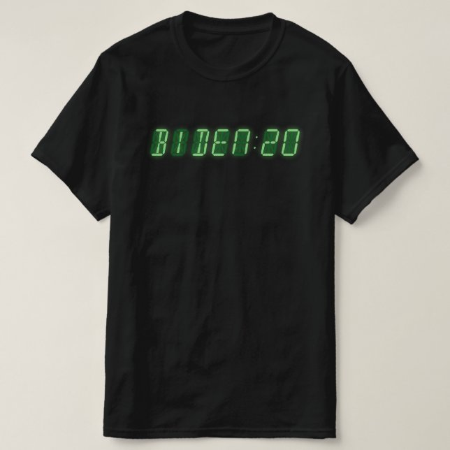 Joe Biden 2020 Digital Clock T Shirt (Design framsida)
